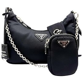 Borsa a tracolla in nylon Prada Re Edition 2005 Nero