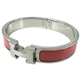 Hermès Hermes Click H Bangle Silvery Pink