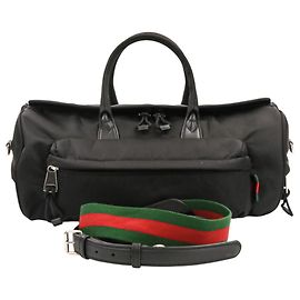 Sac Boston 2-Way GUCCI Sherry Line Nylon Noir