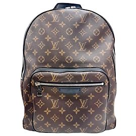 Louis Vuitton Josh M41530 Monogram Macassar Backpack Brown Black