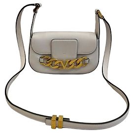 Bolsa tiracolo Valentino em couro branco Branco