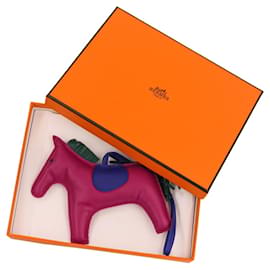 Hermès HERMES Rodeo GM Leder Accessoire Bag Charm Lila