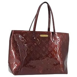 LOUIS VUITTON Bolso Monogram Vernis Wilshire MM Amarante M91645 Auth 190828 Burdeos
