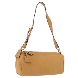 Borsa a Spalla in Pelle Beige Oro PRADA Auth gh2210A Beige D'oro