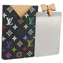 LOUIS VUITTON Monogram Multicolor Etui Miroir Mirror Black M92651 Auth 191563V Noir