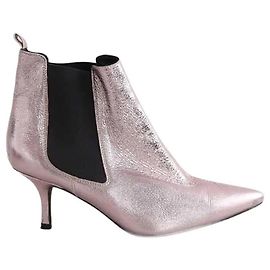 Anine Bing Leather Ankle Boots Pink Pink