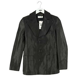 Saint Laurent Lederjacke Schwarz Schwarz