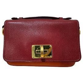 Borsa a tracolla in pelle Miu Miu Madras Rosso Arancio Rosso Arancione