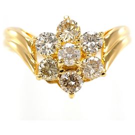 Autre Marque 18K Gelbgold-Ring mit Diamant Golden