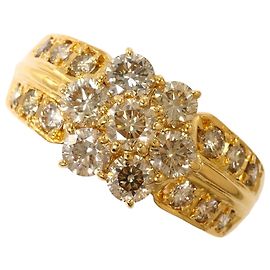 Autre Marque 18K Gelbgold-Ring mit Diamant Golden