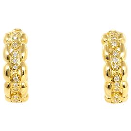 Autre Marque Boucles d'oreilles clips en or jaune 18K avec diamants Doré