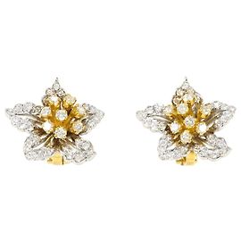 Autre Marque Orecchini a clip in oro 18K e diamanti D'oro