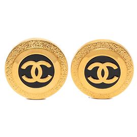 Orecchini a clip tondi Chanel Coco Mark D'oro
