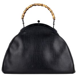 Gucci by Tom Ford SS03 Large Bamboo Top Handle Handtasche Schwarz