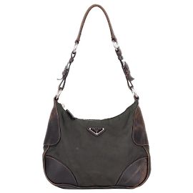 Prada 2000s Tessuto Hybrid Hobo Shoulder Bag Green
