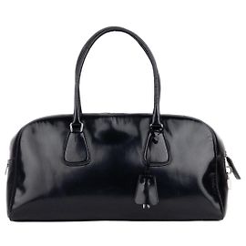 Prada 2000s Bauletto Bowling Shoulder Bag Black