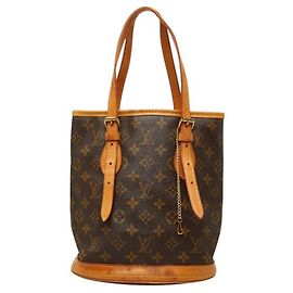 Sac seau Louis Vuitton Monogram PM Marron Monogramme