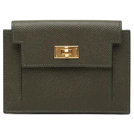 Hermès Cartera compacta Kelly Pocket Hermes Caqui