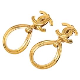 Orecchini Chanel Coco Mark Vintage Teardrop D'oro