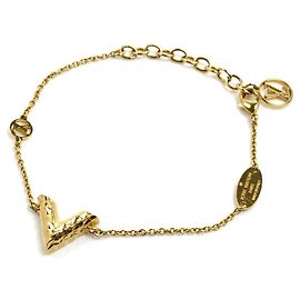 Bracelet charm Louis Vuitton plaqué or Doré