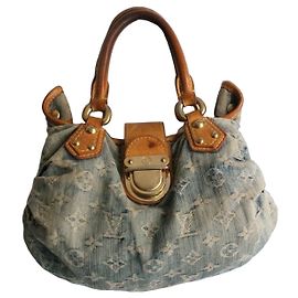 Louis Vuitton Pleaty Handtasche - Blaues Denim Blau
