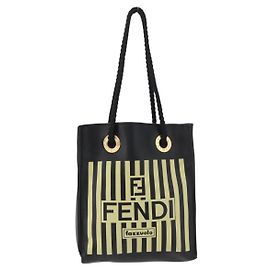 Fendi Fazzuolo Mini en cuir Noir