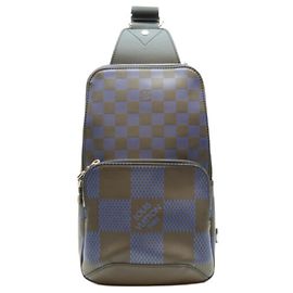 Louis Vuitton N50024 Damier Infini 3D Avenue Sling Bag Black Blue
