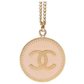Collana rotonda con logo Coco Chanel Rosa D'oro
