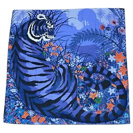 Étole Hermès Carre Geant 140 Tiger Multicolore