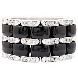 Chanel ring, "Ultra" in white gold, black ceramic and diamonds. Other