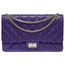 Sac CHANEL 2.55 en Cuir Violet - 103728 Violet
