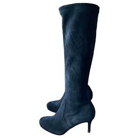 Lk Bennett Bottes hautes en daim extensible noir Sylvie L.K. Bennett Noir