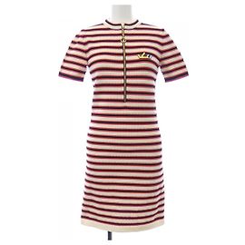 Louis Vuitton Kleid Schwarz Rot Beige