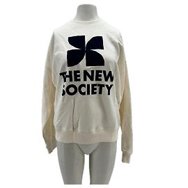 Autre Marque Moletom de algodão cor ecru THE NEW SOCIETY M Bege