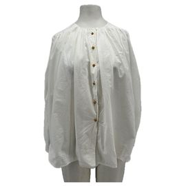 Laurence Bras Baumwollbluse Weiß Weiß