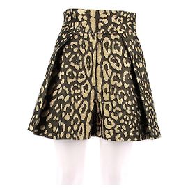 Dolce & Gabbana Gold and Black Shorts Golden