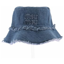 Gorro Miu Miu de denim azul Azul