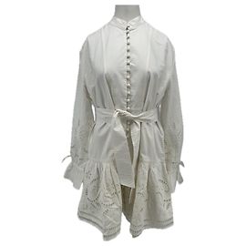 Vestido SéZane de algodón blanco talla 36 Blanco
