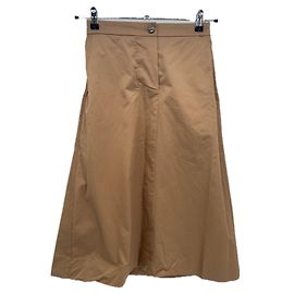Jupe Hugo Boss marron en coton Taille 38 Marron