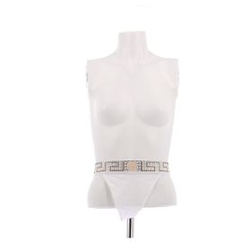 Versace Braguita blanca con strass Blanco