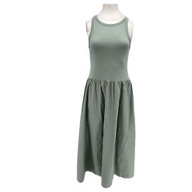 Vestido de algodão verde Cos Verde