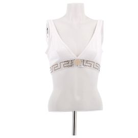 Versace Sujetador blanco con strass Blanco