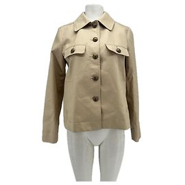 Johnnie Boden Jacke Beige Baumwolle Gr. 8 Beige