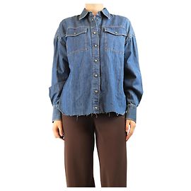 Brunello Cucinelli Camicia in denim blu - taglia M Blu