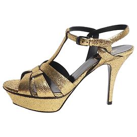 Saint Laurent Sandales Gold Tribute 75 - taille EU 38.5 Doré