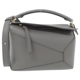 Loewe Puzzle Edge Small Handtasche Anthrazitgrau