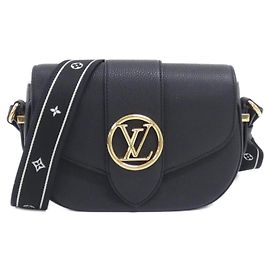Borsa a Spalla Louis Vuitton LV Pont Neuf Soft MM Nero