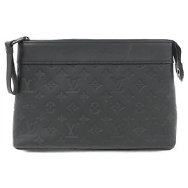 Borsa Louis Vuitton Monogram Shadow Pochette Voyage Souple Nero