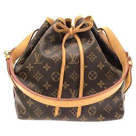 Borsa a tracolla Louis Vuitton Monogram Petit Noé Marrone