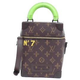 Louis Vuitton Monogram Vertical Box Trunk Handtasche Braun